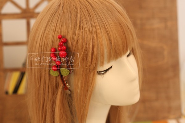 Sen nữ phong cách tươi mô phỏng berry handmade DIY tóc clip bên clip phụ kiện tóc mũ cô dâu phụ kiện tóc sáng tạo - Phụ kiện tóc băng đô nữ