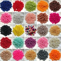 5mm round color large hole imitation pearl diy handmade string necklace jewelry fishing plastic small loose beads can be discussed