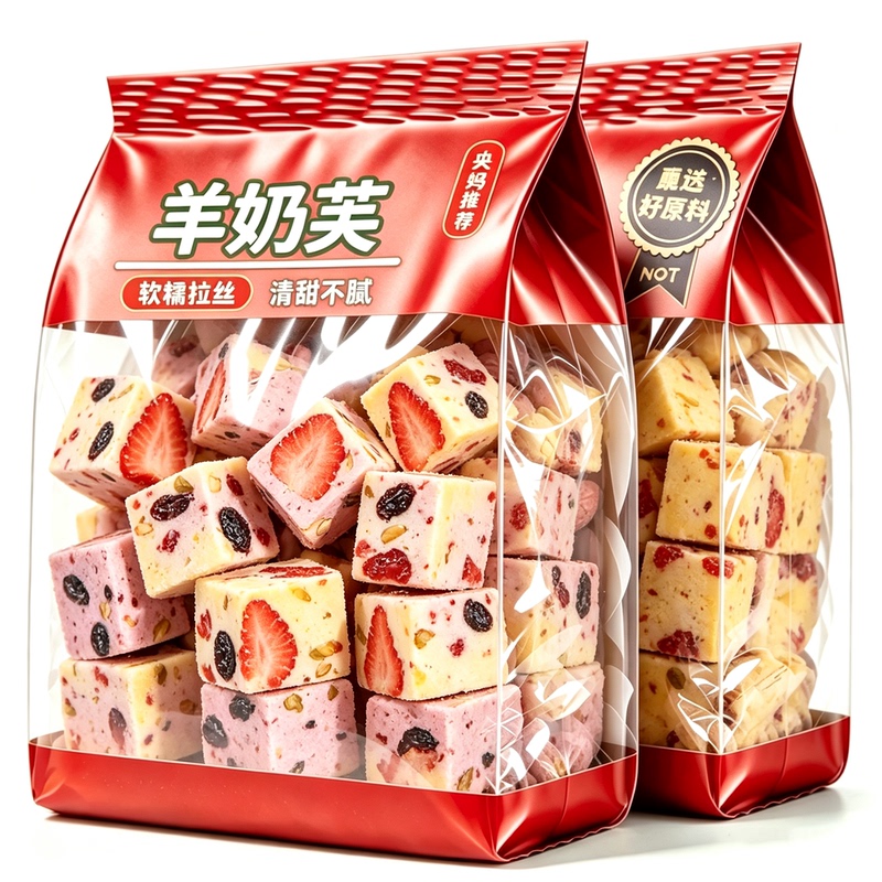 【New Upgrade】Strawberry Goat Milk Biscuits to Satisfy Hunger and Cravings, Authentic Fruit Snacks, Children's Biscuits, Genuine Handmade Strawberry