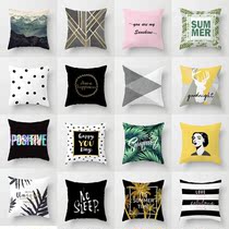 Nordic Black & White Ins sofa Pillow Geometric Cushions modern Pole Jane leaning pillow minimalist Yomesh red photo new holding pillow