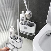 Silicone Toilet Brush Clean Toilet Brush Home Hanging Wall Style Soft Hair Suit With Base No Dead Angle Multifunction Toilet Brush
