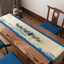 Tea Mat Bottom Cloth Cotton Linen Waterproof Tea Mat Zen tea table Tea table Flag cloth Mat Tea Table Hemp Cloth Tea Mat