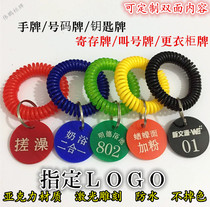 Acrylic hand number storage bag card cabinet sticker key chain sauna number number number plate
