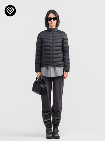 轻薄立领95白鹅绒2025新款修身三防户外排骨羽绒服女轻便内胆外套