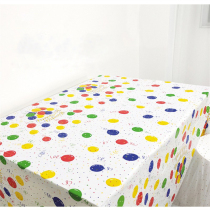 Birthday party decoration disposable tablecloth dessert tablecloth ins wind scene layout picnic mat