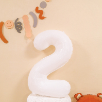 30 inch white digital balloon party one-year-old baby birthday arrangement scene decoration picnic props birthday balloon