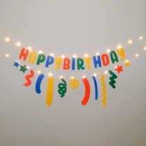 ins baby childrens birthday party roll roll color retro flower decoration photography background wall layout supplies