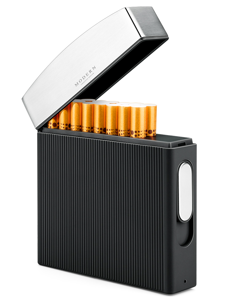 German Import Creative Tobacco Box Lighter with 16 Support 20 Support for portable ultra-thin men's cigarette case