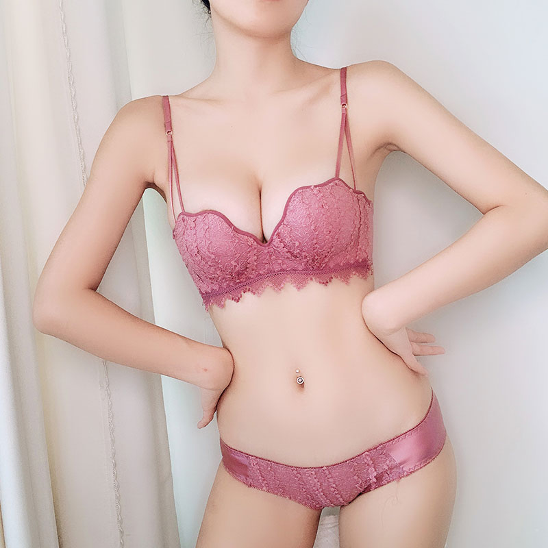 Thép miễn sexy ngọt ngào thắm cup áo ngực nửa cốc tụ tập trên ngực nhỏ để bảo vệ phù hợp với womens đồ lót võng.