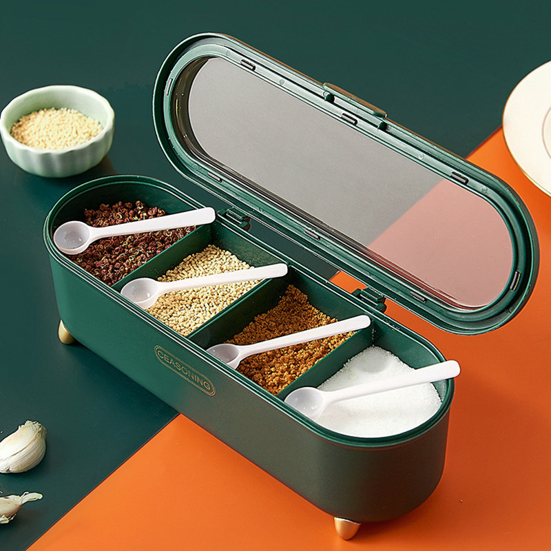 Seasoning Box Home Composition Suit Kitchen Accessories Polygge Salt MSG Seasoned Bottle Jar Containing box