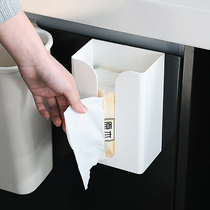 Kitchen towels box wall-mounted suction paper storage rack free of punch toilet Home paper Creative Hanging Wall Paper Box