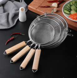 Double-Eared Household Flour Sifter, Handheld Stainless Steel Strainer, Baking Kitchen Tool, Sieve for Sifting Flour
