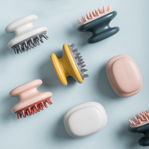 Round Silicone Shampoo Head Brush Mens Head Massage Brush Adults Grab Head Deity Lady Scalp Anti-Itchy Wash Head Comb