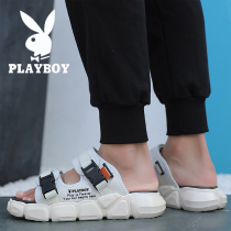 Playboy Sandals Sandals Men 2022 New Tide Summer Outside Wearing Non-slip Beach Shoes Old Daddy Sports Cool Slippers