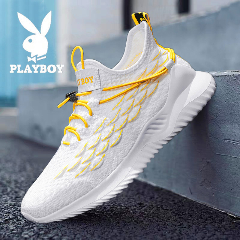 Floral Playboy men's shoes 2022 New wave Summer flying loom mesh panel Shoe sports Leisure and breathable Coconut Tennis Shoes