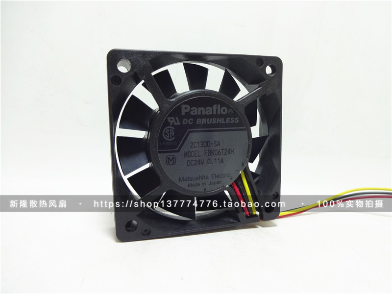 Original Japanese Panasonic FBK06T24H 6CM 24V 0 11A 60*60*15 3 wire axial flow fan