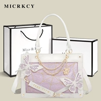 Белая фиолетовая бабочка + специальное предложение подарочный бокс + версия галстука