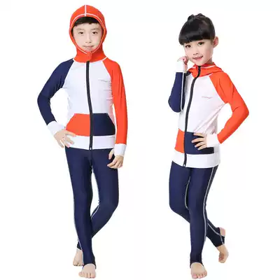 Men's and women's children's two-piece long-sleeved anti-UV swimsuit Diving suit snorkeling suit Sunscreen jellyfish clothing pants