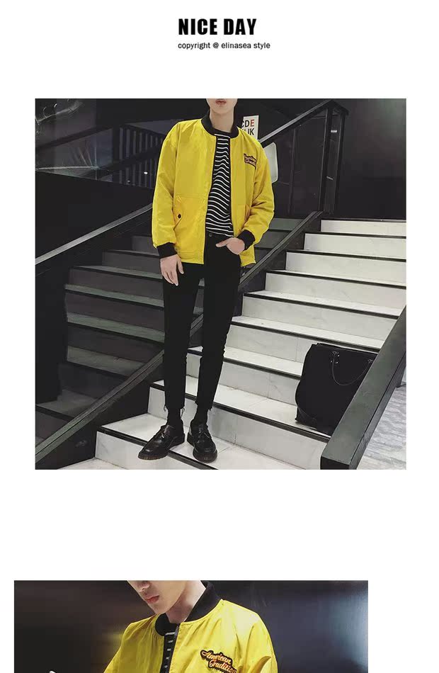 Zijun nam mùa xuân bóng chày mới đồng phục áo khoác nam retro áo khoác mỏng thanh niên áo khoác rắn màu - Mùa xuân các kiểu áo sơ mi sọc nữ đẹp