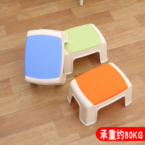 Thickened plastic small stool children cartoon bench low stool adult non-slip creative home hand washing stool bathroom square stool