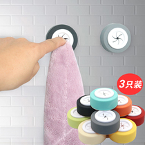 Kitchen dishwashing cloth storage clip Rag clip housework gloves hook Towel pylons hole clip Wall hanging free punching