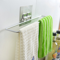 Towel hanger-free bathroom kitchen wall-mounted towel rack toilet towel rack toilet towel rag rack single rod adhesive hook