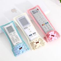 Multi-size fabric TV remote control protective cover air conditioning remote control cover transparent dust cover cute remote control cover