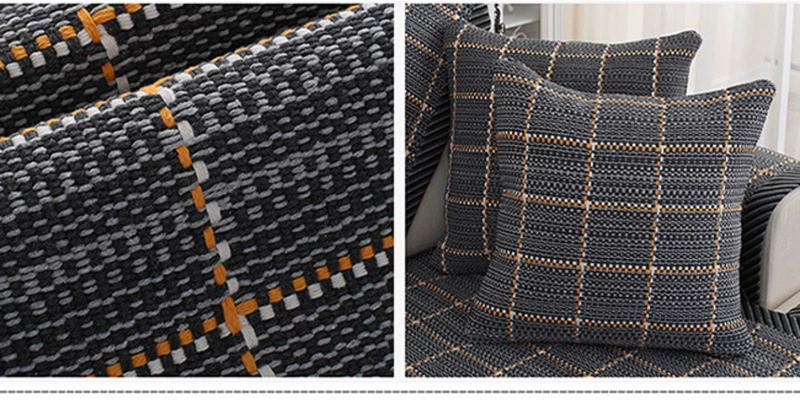 Tùy chỉnh mùa xuân và mùa hè vải lanh sofa vải lanh bao gồm bốn mùa phổ vải vải lanh đệm đệm chống trượt đầy đủ bao gồm - Ghế đệm / đệm Sofa