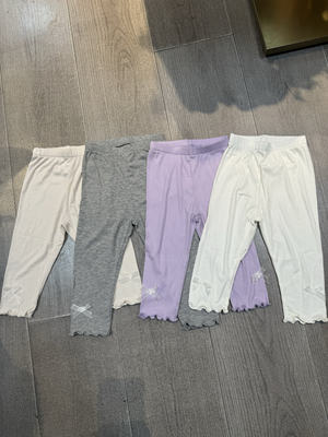 90-160 high-elasticity girls' 24 summer leggings, capron pants for children and babies, thin, breathable and stylish pants