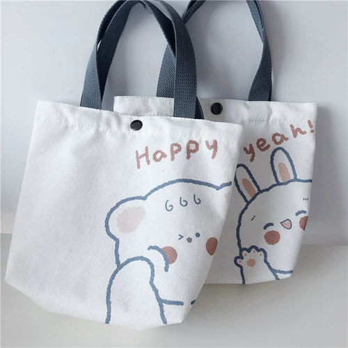 Мультяшный шоппер, сумка, универсальный портативный тканевый мешок