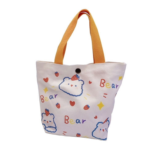 Мультяшный шоппер, сумка, универсальный портативный тканевый мешок