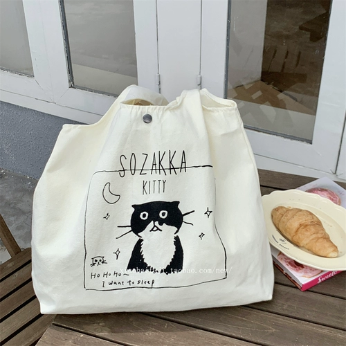 Летний мультяшный тканевый мешок на одно плечо для школьников, вместительная и большая сумка, жилет