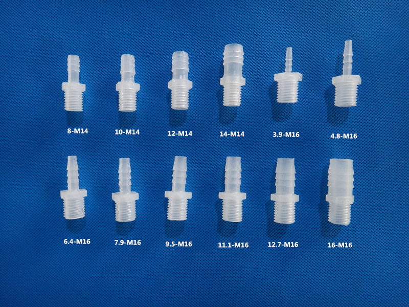 Plastic outer wire straight pagoda M14 outer wire pagoda connector M16 external thread pagoda connector hose pagoda head