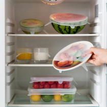 Douyin same silicone fresh lid universal bowl lid food sealing film household multifunctional stretch transparent lid 6