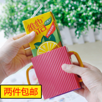 Japan imported adjustable children drink Milk Cup bracket baby drink drink cup with handle anti-hot anti-squeeze box