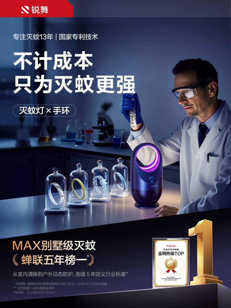 Ruiwu Mosquito Killer Lamp, 2026 New Model for Home Use, Indoor Mosquito Repellent Lamp, Electric Mosquito Repellent Device, Special for Mothers and Babies