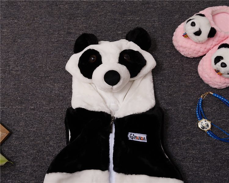 Mùa xuân và mùa thu quốc gia Hàn Quốc Trẻ em Panda Vest Trẻ em Quần áo Hoạt hình Vest Cha mẹ Panda Masts áo gile cho bé giá tốt