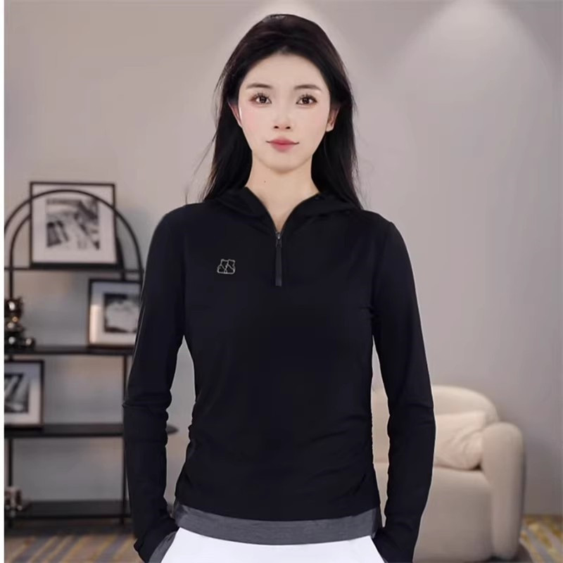 Amash Store Exclusive 2026 Spring New Slim-Fit Fashion Fake Two-Piece Hooded Sweatshirt Women's Top 530262
