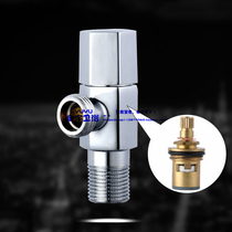 All copper body triangle valve lengthened and thickened eight-character valve explosion-proof crack three-way valve toilet water heater inlet triangle valve