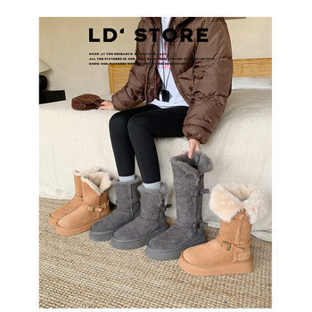 Thick fleece warm snow boots