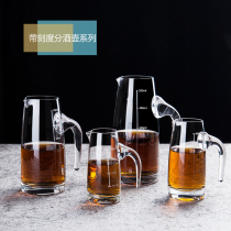 Lead-free glass ribbon scale with handle jug wine divider White Wine Wine Pot wine decanter wine decanter household