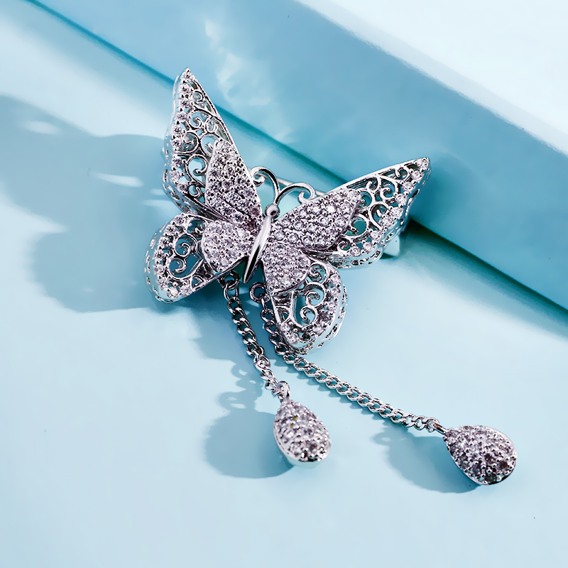 Broche femme en Zircon diamant - Ref 1184173 Image 7