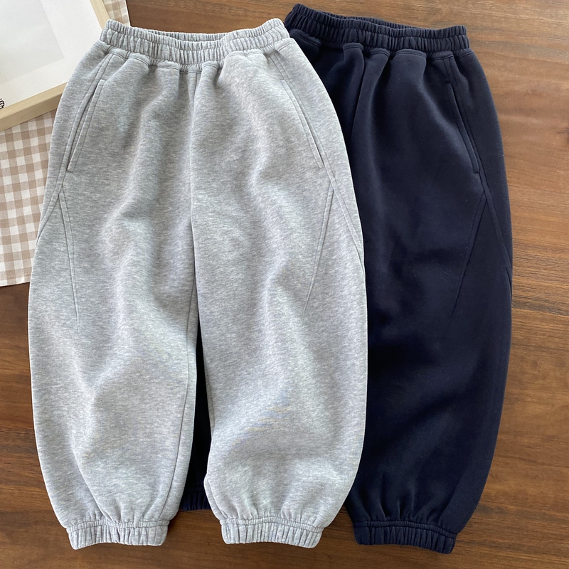 Loose and Comfortable Fit/Practical Everyday Item for Campus/Boys' Knitted Cotton Sweatpants/Jogging Pants