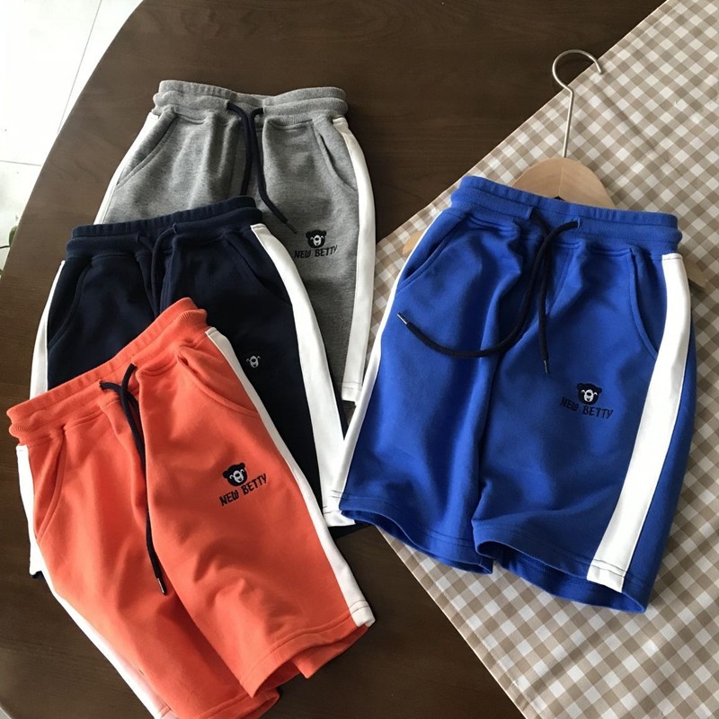 The quality of this factory old customers know 100-160 boys knitted sports casual shorts