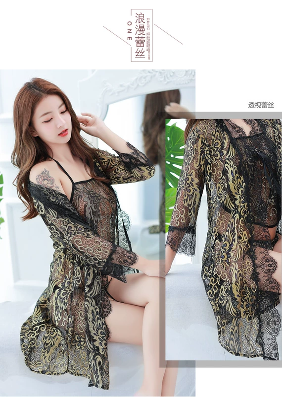 Sexy cám dỗ tạp dề đồ ngủ màu đỏ nóng phù hợp với phụ nữ ren trong suốt tòa án retro đồ lót gợi cảm