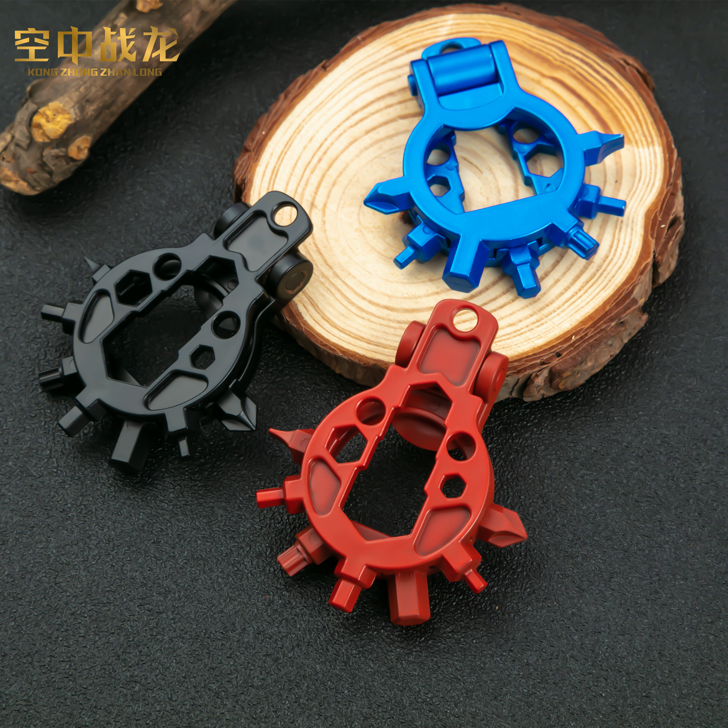 Versatile small tool combined bottle opener 6 foot wrench screwdriver with your key button Mini outdoor edc kit