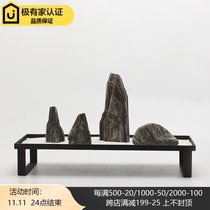 New Chinese Zen ceramic sand table decoration sales office model room living room entrance Rockery stone micro landscape ornaments