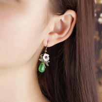 Retro Mori earrings female face thin earrings small and exquisite antique ear clip super fairy Joker National style earrings