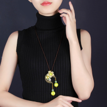 Vintage sweater chain long ornaments necklace adjustable Joker fashion simple antique accessories ethnic style hanging ornaments