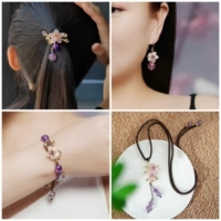 Комплект, простая упаковка, браслет, свитер, серьги, 4 предмета